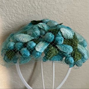 Vintage 1950’s Original Marcelle New York Veiled Half Hat